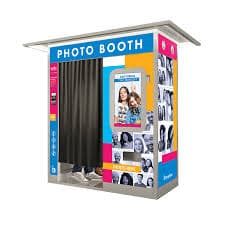 Compacte box-stijl photobooth op locatie.